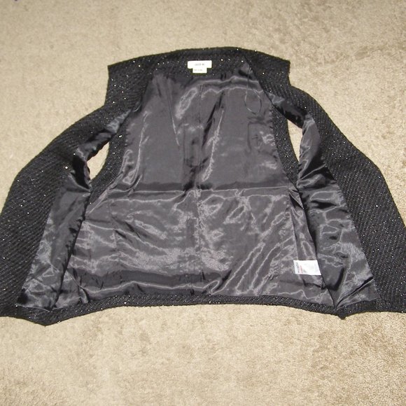 NWT Size Large 8-10 Jason Wu Black Metallic Tweed Jewel button Vest - Picture 11 of 15